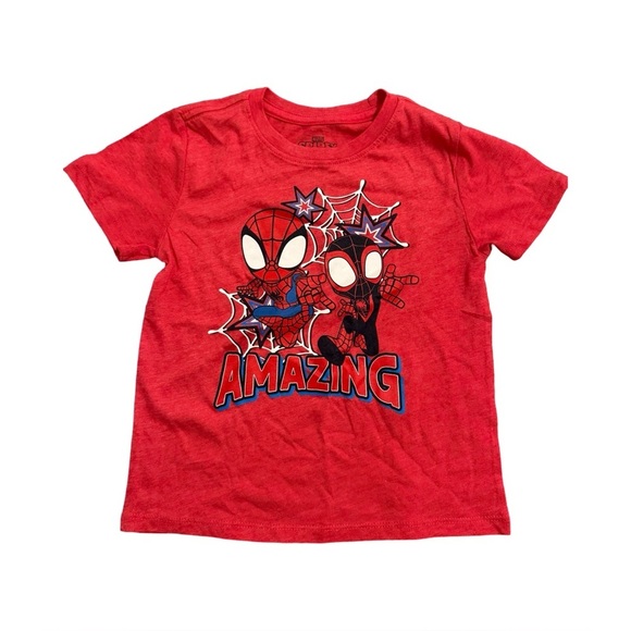 Marvel Spider Man Solid Short Sleeve Toddler T Shirt Bundle of 2 Size 4T - Picture 2 of 4